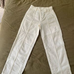 Everlane utility straight leg pant white